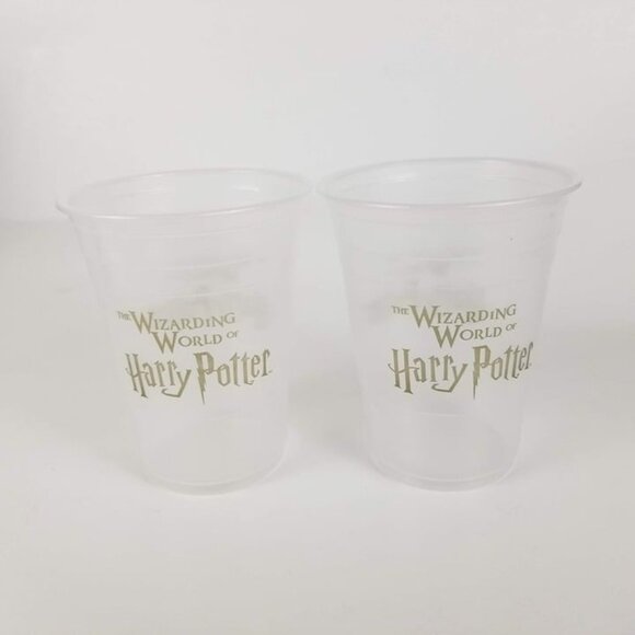 Harry Potter Wizarding World Plastic Small Cups 2 Lot Disposable USH Universal - Picture 1 of 4